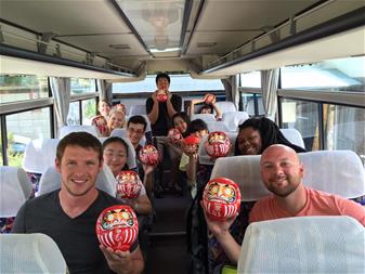 Local and Takasaki, Japan students in Japan on exchange